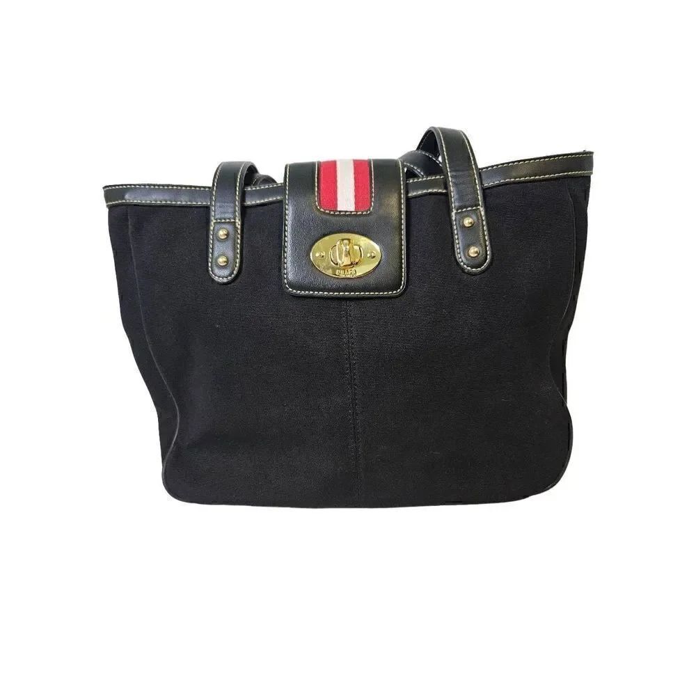 Chaps black canvas purse. - Picture 1 of 7